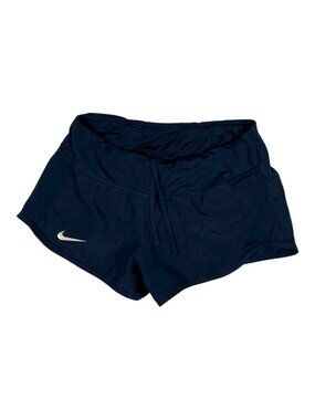 Nike Dri Fit Running Athletic Shorts Women’s Size Small Blue White Swoosh
